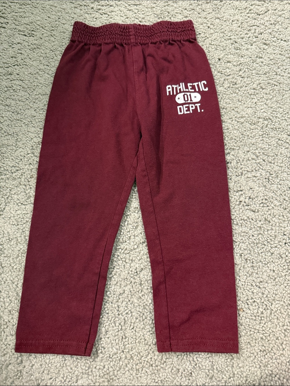 Garanimals Maroon Sweatpants with White Graphic